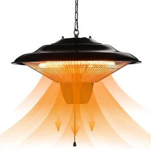 Electric Hanging Patio Heater, 1500W Infrared Heater for Outdoors/Indoors, 3s Fa - Picture 1 of 6