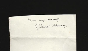 Gilbert Murray autograph scholar translator Greek plays Euripedes Greece SIGNED - Picture 1 of 1