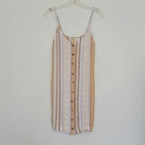 Rip Curl Boho Striped Spaghetti Strap Tunic Top M - Picture 1 of 12