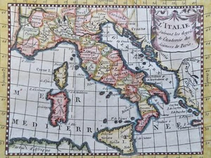 Italy Sicily Corsica Sardinia Rome Tuscany Venice Genoa Naples 1774 engraved map - Picture 1 of 2