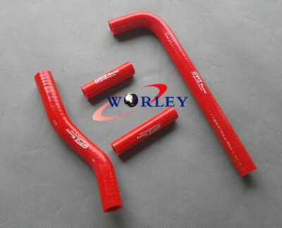 RED SILICONE RADIATOR HOSE for YAMAHA YZF250 YZ250F 2001-2005/WR250F 2001-2006 - Image 1 of 4