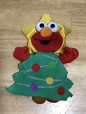 Gorro de Pelúcia Vintage Fisher Price Holiday 9” Elmo Árvore de Natal 2004 - Imagem 1 de 4