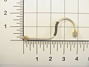 SMA Male to SMA Male .141 inch Semi-Rigid Coax Cable 4 inch Dog Leg <570> - Picture 1 of 8