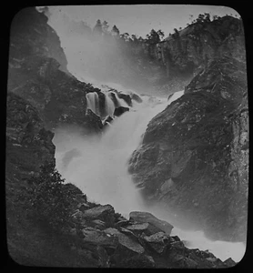 THE LAATE FOSS NORWAY C1888 ANTIQUE Magic Lantern Slide PHOTOGRAPH - Picture 1 of 4