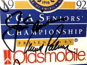 Jack Nicklaus Arnold Palmer signiert 1992 Senior Open Programm mit 6 anderen Autos Auto - Bild 1 von 15