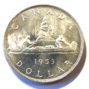 1953 silver dollar CANADA NSS NSF UNC BU - Picture 1 of 2