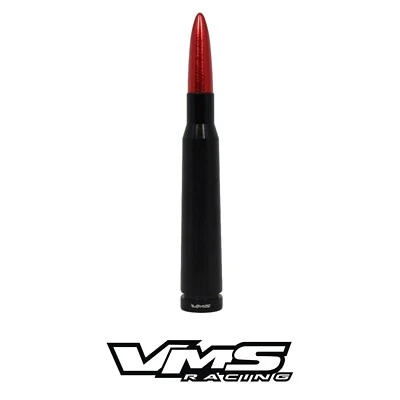 VMS RACING CNC 5" 50 CALIBRE ANTENA BALA PARA 94-04 FORD MUSTANG NEGRO ROJO Foto 1 de 4