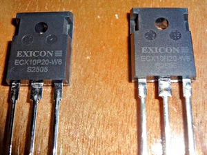 2SK1058 2SJ162 VIA  ECX10N20-W6 ECX10P20-W6 EXICON PAIR - Picture 1 of 5
