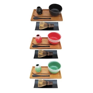BambooMN Brand - Matcha Tea Set - 7pc. Set - Black Tea Accessories - 3 Colors - Picture 1 of 10
