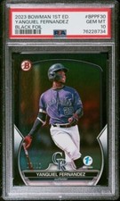 2023 Bowman 1st Edition Yanquiel Fernandez BPPF-30 Black Foil /10 PSA 10 PoP 2