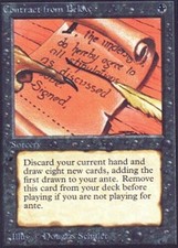 1x Contract from Below Moderate Play, English 1st Edition Beta MTG Magic