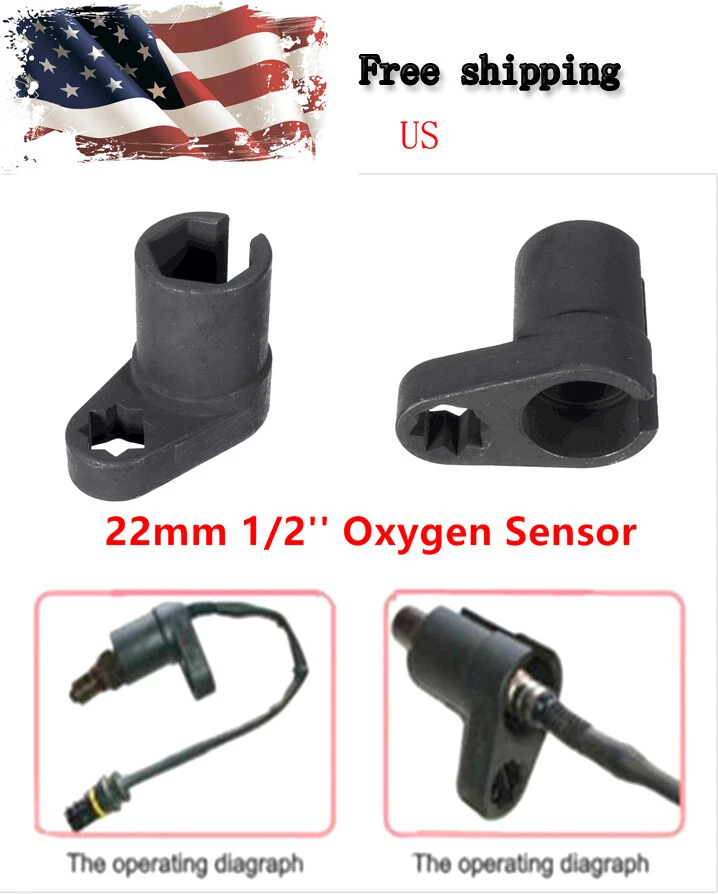 1/2"Dr O2 Oxygen Sensor Offset Socket Vacuum Switch Flare Nut Wrench 6pt 22mm US Foto 1 de 4