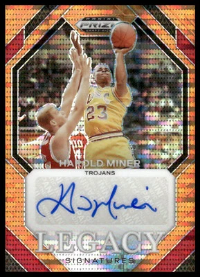 2024 Panini Prizm DP #LS-HMN Harold Miner Legacy Signatures Orange Pulsar /49 - Image 1 of 2