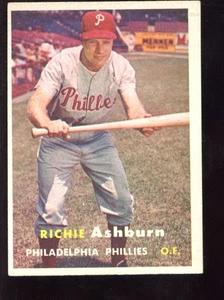 1957 Topps Baseball Card #70 HOFER Richie Ashburn EX+ - Picture 1 of 1