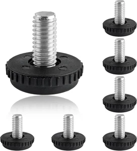 5/16"-18 Thread Levelers, 8 PCS Adjustable Furniture Feet, Screw in Leveling Fee - Picture 1 of 12