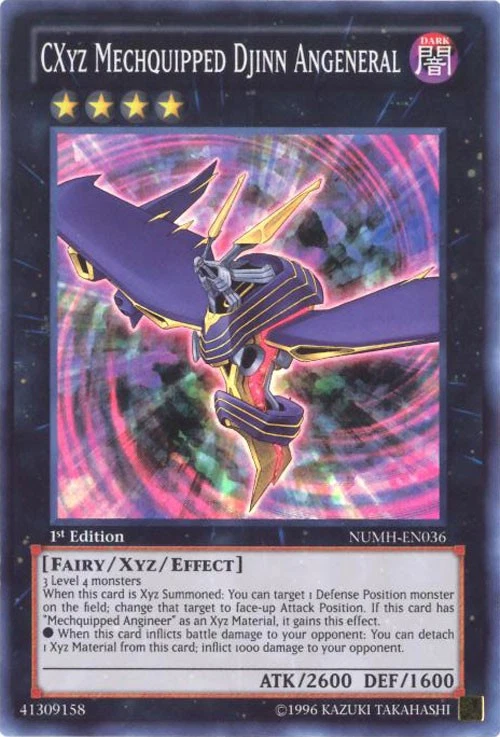 Yu-Gi-Oh Card - NUMH-EN036 - CXYZ MECHQUIPPED DJINN ANGENERAL (holo) - NM/M - Image 1 of 1
