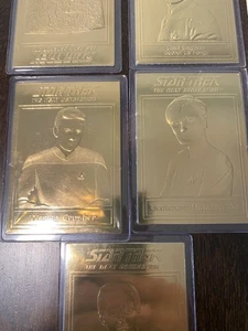 Star Trek Cards, Danbury Mint 22kt Gold Cards. Gold  Stamps,  Texas And Michigan - Picture 1 of 4