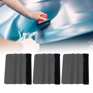 10Pcs Black Vinyl Felt Scraper - Perfect for Film Application & Repair - Picture 1 of 10