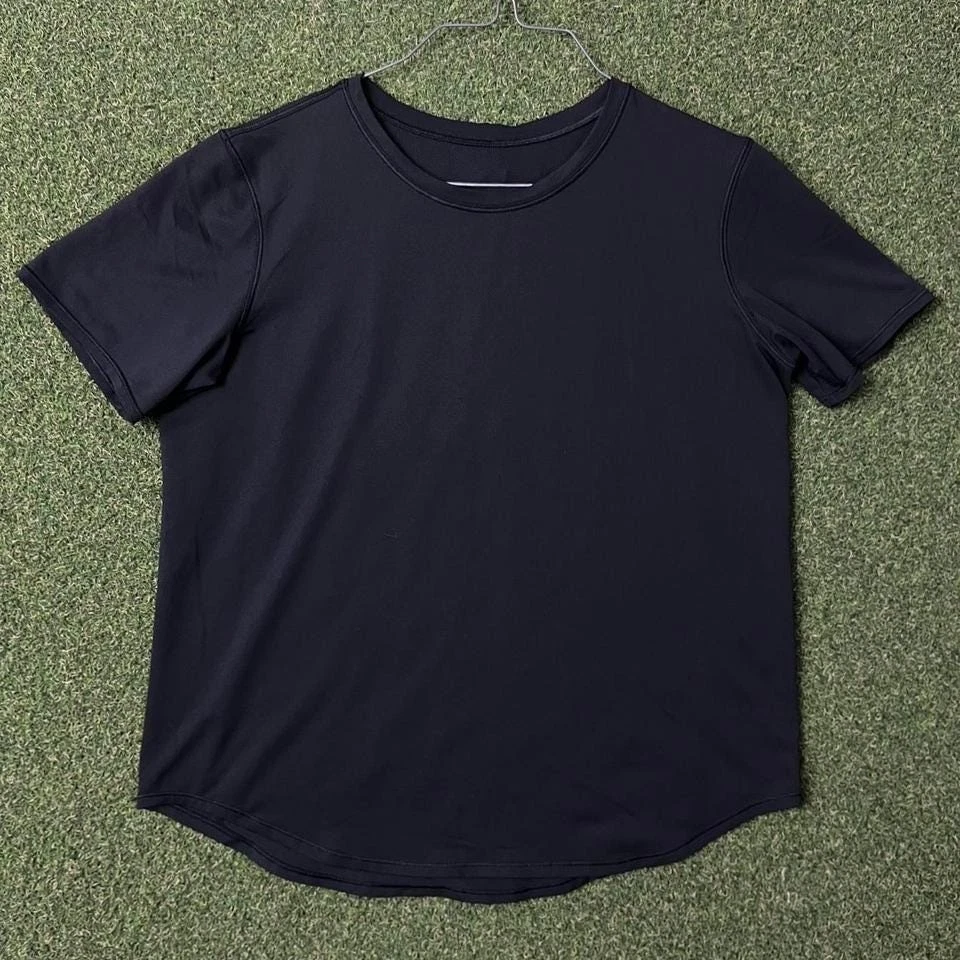 Camiseta negra de cuello alto para correr y entrenar Lululemon Foto 1 de 4