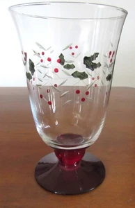 OCHO COPAS DE AGUA PFALTZGRAFF WINTERBERRY VASOS 7" NAVIDAD NUEVO - Imagen 1 de 3