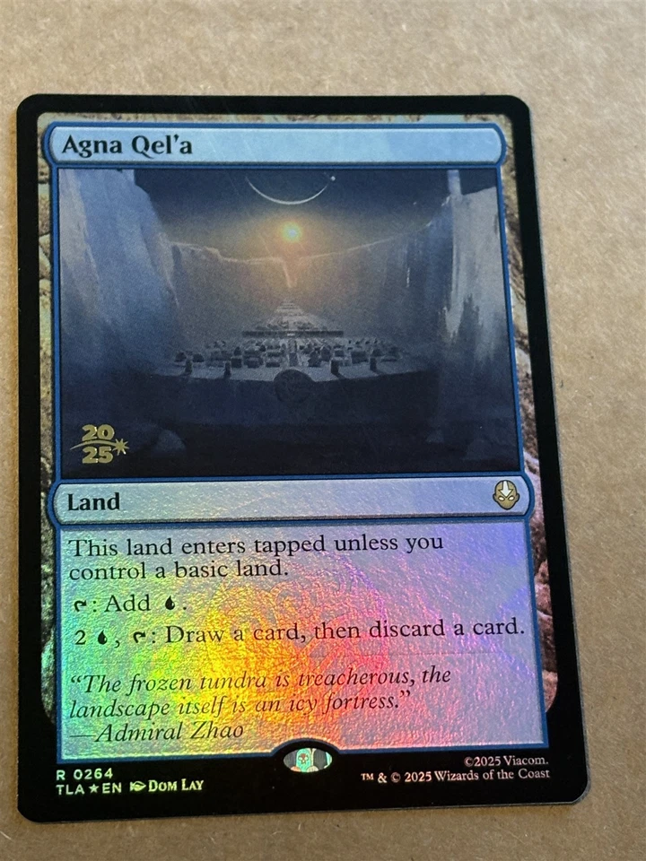 mtg pre-release foil Agna Qel'a rare land, Avatar the Last Airbender, unplayed - Image 1 of 1