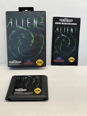 Sega Genesis Alien 3 CIB Complete In Box NEAR MINT! - Image 1 of 4