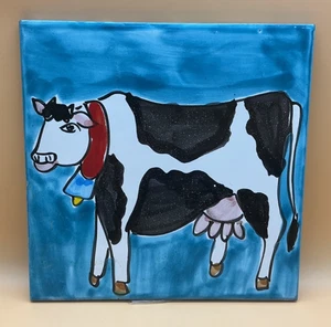 GIANFRANCO FERRE ITALIA - PANARIA, AZULEJO DE CERÁMICA ARTÍSTICA ESMALTADA PINTADO A MANO 8""X 8"" - Imagen 1 de 3