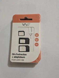Lot 10 Kit Adaptateur Carte Sim + Clé D'Extracteur - Zdjęcie 1 z 4