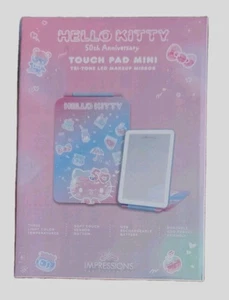 NIB! Limited Edition 50th Anniv. Hello Kitty Touch Pad Mini LED Flip Mirror - Picture 1 of 15