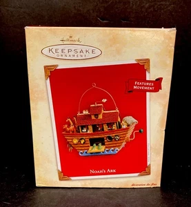 Decorazione natalizia da collezione Hallmark Keepsake 2004 "Arca di Noè" caratteristica movimento  - Foto 1 di 7