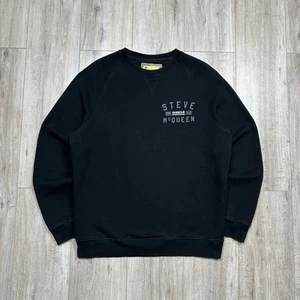 Barbour International Steve McQueen Crew Neck Sweatshirt Black Mens Size L - Picture 1 of 9