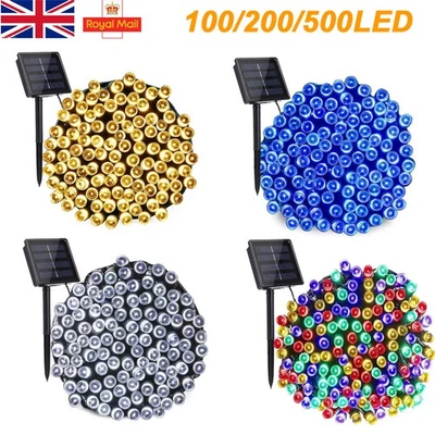 Solar Fairy String Lights 100/200/500 LED Outdoor Garden Christmas Fence Decor - Image 1 of 4