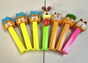 7 Vintage Garfield Odie Pez Candy Dispenser - Picture 1 of 3