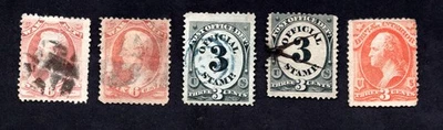 USA 1873 group of stamps Dienst Mi#17+48+85 MH/used CV=18$ - Image 1 of 2
