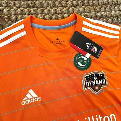 Новая аутентичная футболка Houston Dynamo adidas MLS домашняя основная футболка - оранжевая Texas (средняя) - Изображение 1 из 4