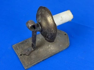 C.1920 Brass Sconce Light Fixture ~ Simple Form, 6.75" x 3.5" - Picture 1 of 11