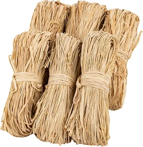 300G Natural Raffia Ribbon Raffia Grass - Sukh Raffia Straw for Florist Bouquets - Picture 1 of 11