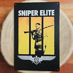 🍀 Blechschild Metallschild Gaming Sniper Elite Tin Sign - Bild 1 von 2