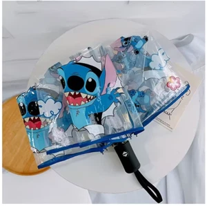 Cartoon Stitch Umbrella Female Instagram Folding Fully Automatic Sun Umbrella... - Picture 1 of 2