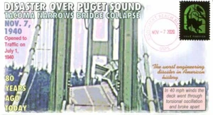 COVERSCAPE computer designed 80th Tacoma Narrows Bridge collapse event cover - Picture 1 of 1