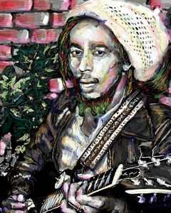 Bob Marley Art Print, Pop Art Poster, Reggae Art - Picture 1 of 8
