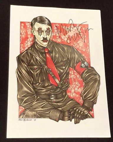 MARILYN MANSON BAND SIGNED AUTOGRAPH VERY RARE ART PRINT 16.5X11.75 ZOE LACCHEI Cover
