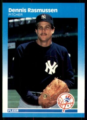 1987 Fleer Dennis Rasmussen New York Yankees #110 - Image 1 of 2
