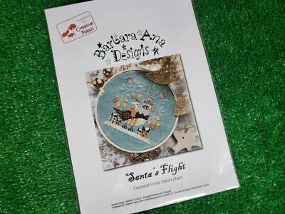 Santa's Flight - Cross Stitch Pattern - Christmas - Barbara Ana Designs  - Image 1 of 4