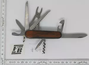 ADLER-Messer Taschenmesser, Holzgriffschalen , 14 Funktionen - mit Zange #407 - Bild 1 von 10