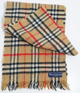 Authentic Burberry 70% Cashmere 30% Wool Classic Plaid Scarf Made in London 43" - Picture 1 of 2
