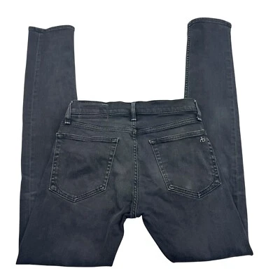 rag & bone Jeans Womens 28 Black Denim Extra Slim Fit Button Fly Skinny Leg - Image 1 of 4
