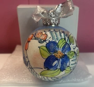 Ornamento pesce fiore dipinto a mano di San Martino - Foto 1 di 3