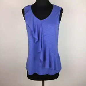 Camiseta sin mangas By Chico's para mujer 1 EE. UU. M/8 volante delantero MY - Imagen 1 de 11