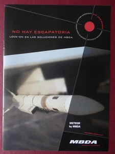 1/2014 PUB MBDA MISSILE SYSTEMS METEOR ORIGINAL SPANISCHE ANZEIGE - Bild 1 von 1